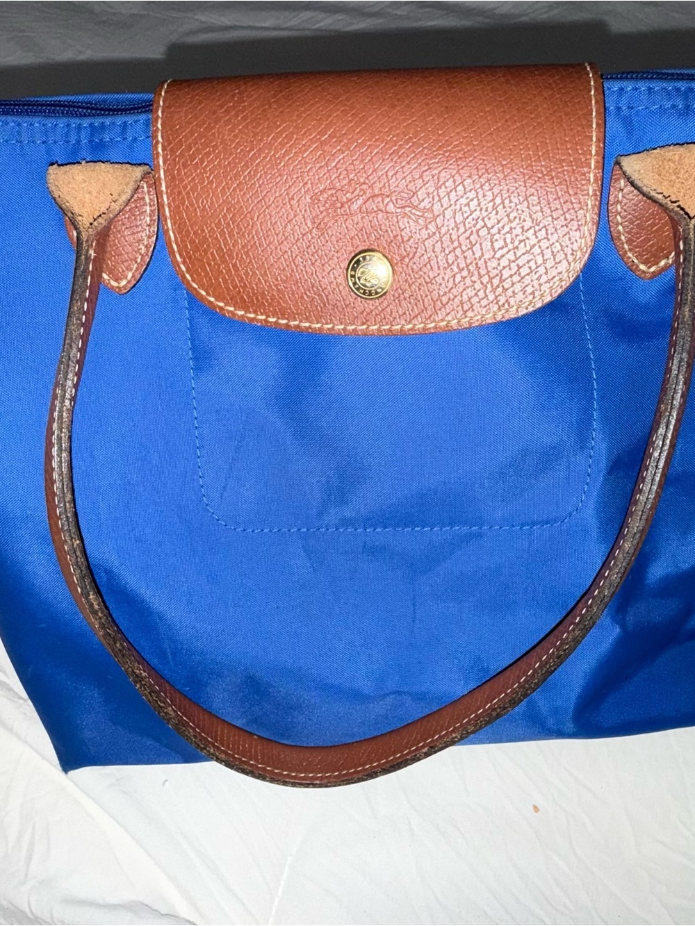 Longchamp Le Pliage Blue Medium Bag